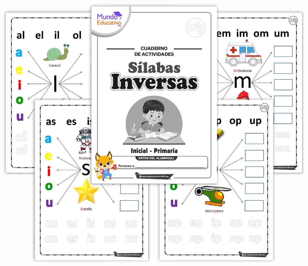 Cuaderno De Actividades SÍLABAS INVERSAS "Inicial - Primaria" - Mundo ...