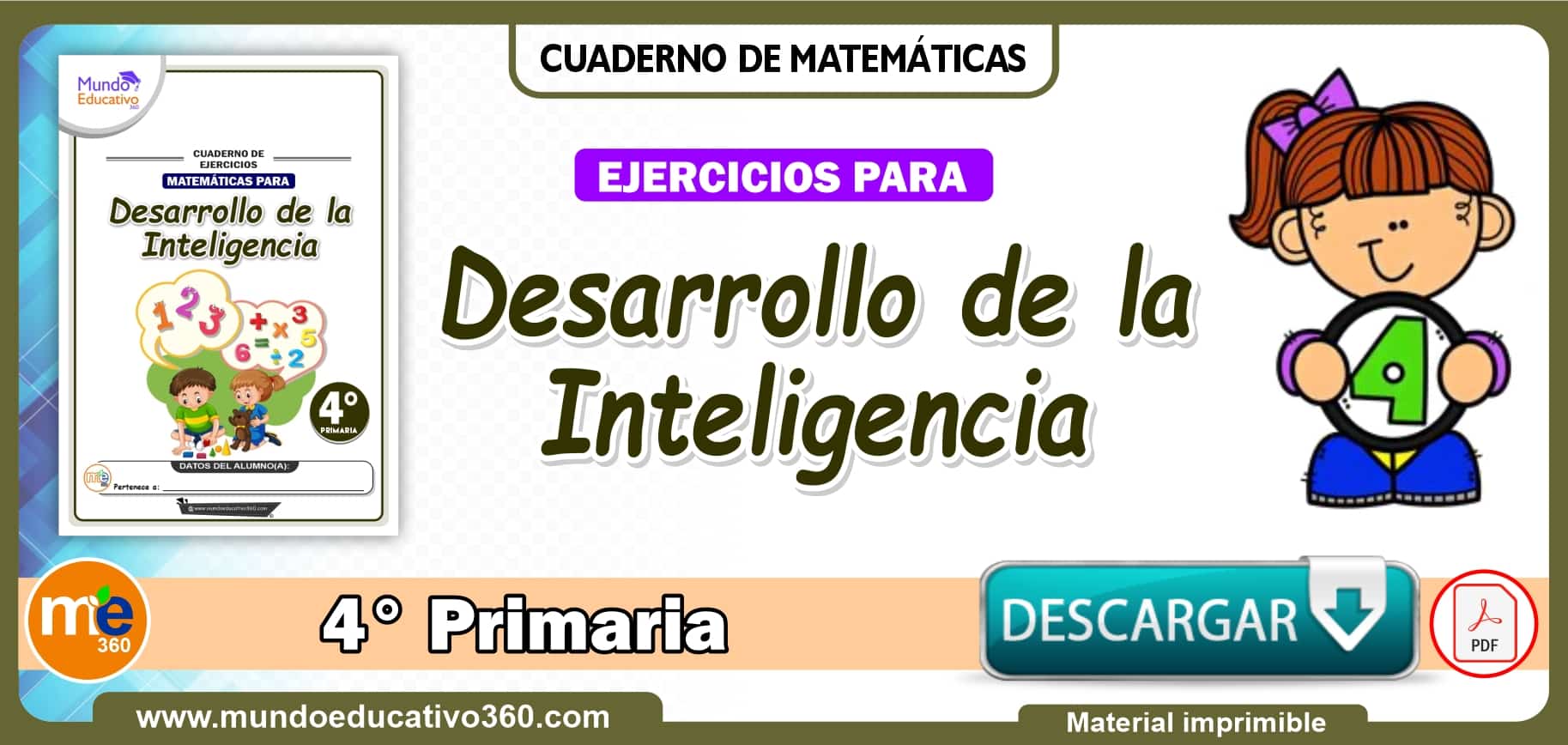 Ejercicios Matemáticos para el Desarrollo de la Inteligencia 4° Primaria