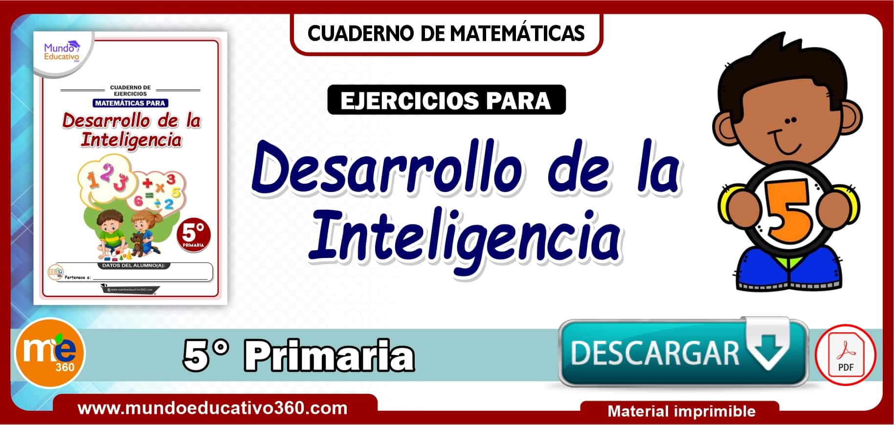 Ejercicios Matemáticos para el Desarrollo de la Inteligencia 5° Primaria