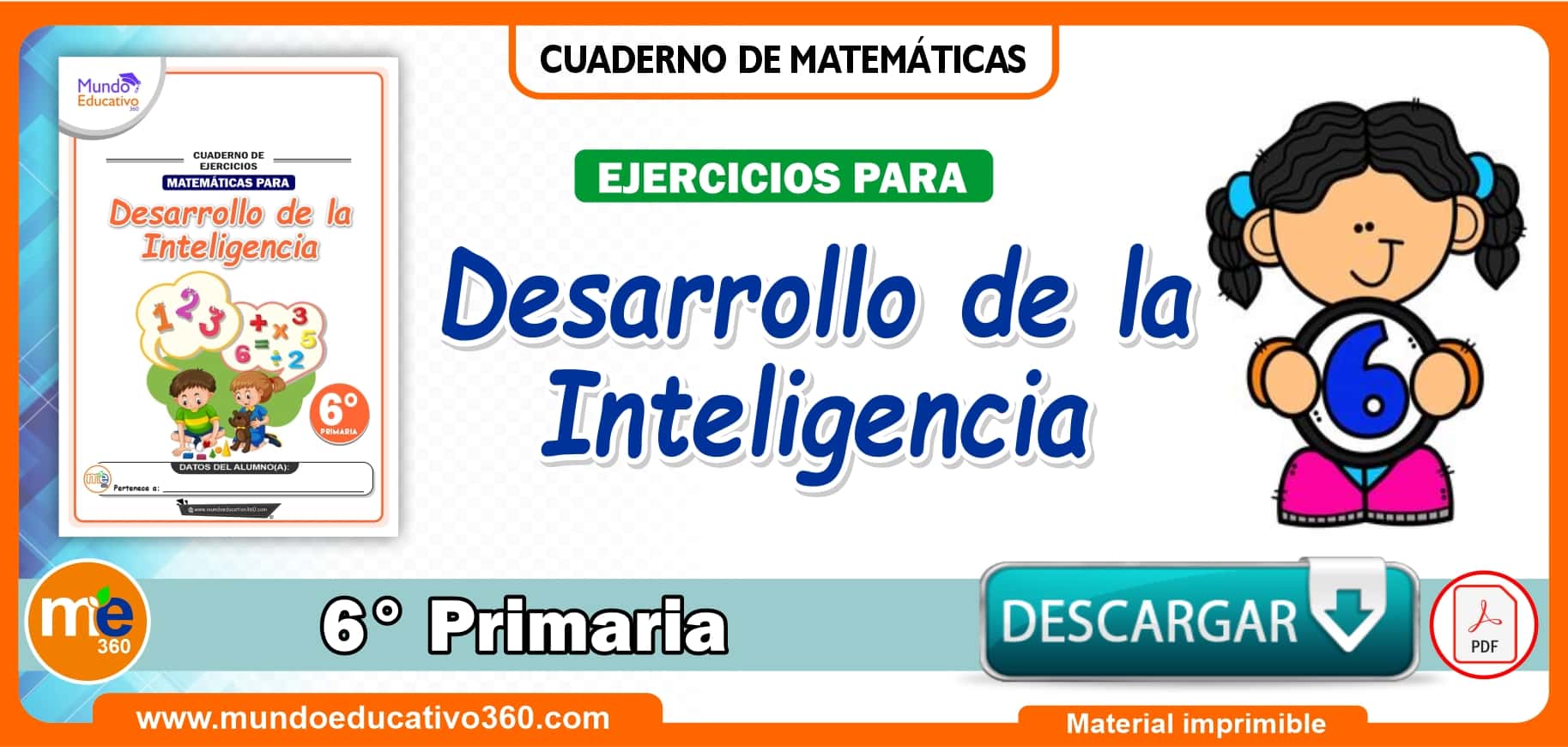 Ejercicios Matemáticos para el Desarrollo de la Inteligencia 6° Primaria